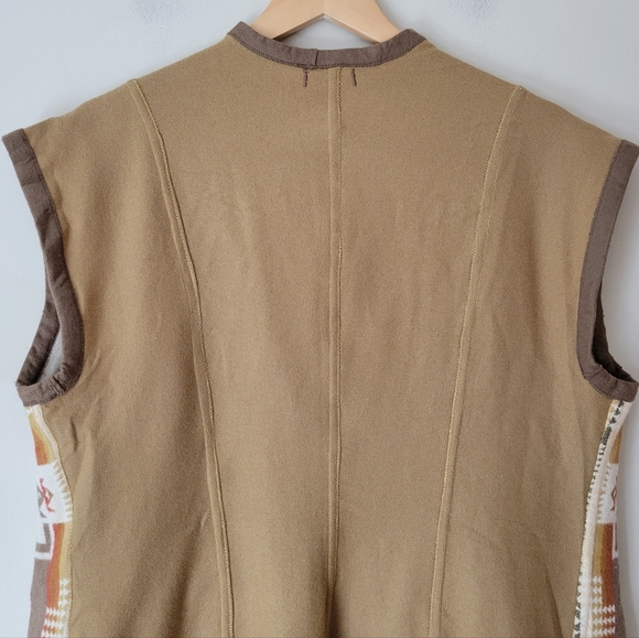 Vintage Women's Southwestern Western Long Wool Cowgirl Vest Size Large - Picture 6 of 9
